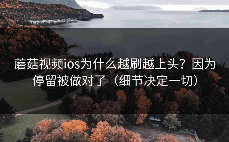 蘑菇视频ios为什么越刷越上头?因为停留被做对了(细节决定一切) 蘑菇视频ios为什么越刷越上头?因为停留被做对了(细节决定一切)